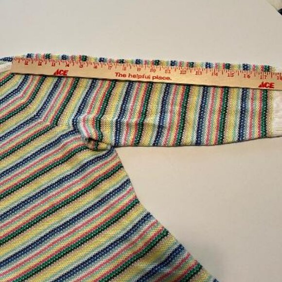 Talbots NWOT Rainbow Stripe Zipper Shoulder Curved Hem Sweater 1X - Picture 5 of 7